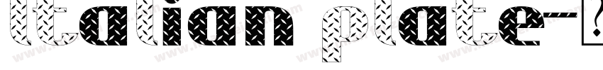 ltalian plate字体转换